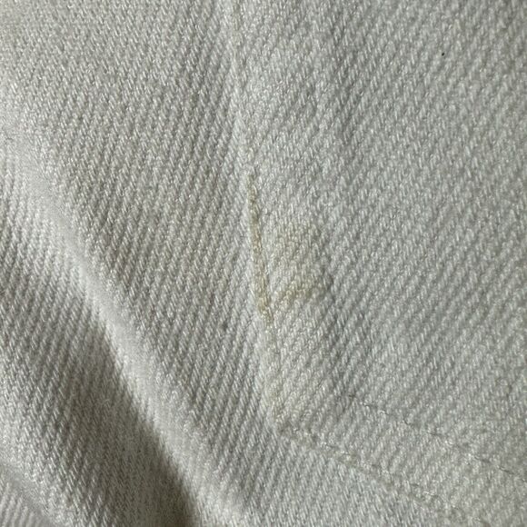 Adam Lippes White Straight Leg Jeans Woman’s 4 GUC Button Pockets - Picture 13 of 16